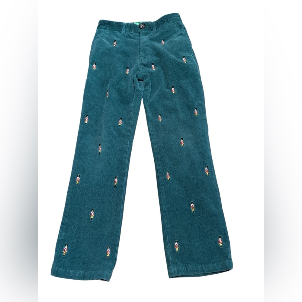 Castaway Green Kids Corduroy Christmas Nutcracker Pants Size 10